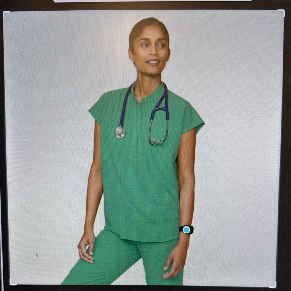 Figs scrub top -  Surgical green